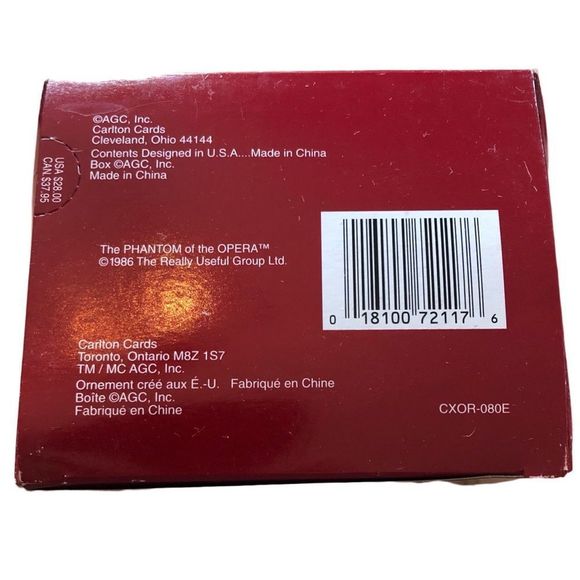 Carlton Cards Heirloom Collection The Phantom of the‎ Opera 2000, RARE, N… - Picture 8 of 9